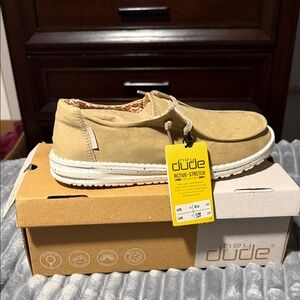 Hey Dude Men's Beige Slip-On Loafers